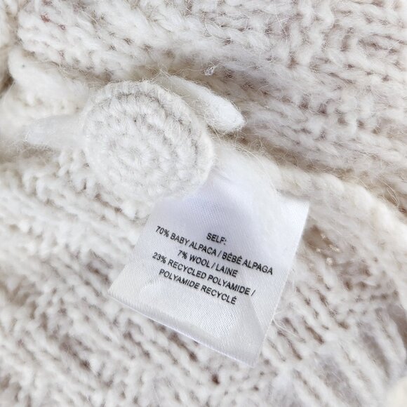 The Westside Baby Alpaca Wool Blend Soft Fuzzy Knit Cropped Cardigan Sweater XS - Picture 10 of 11